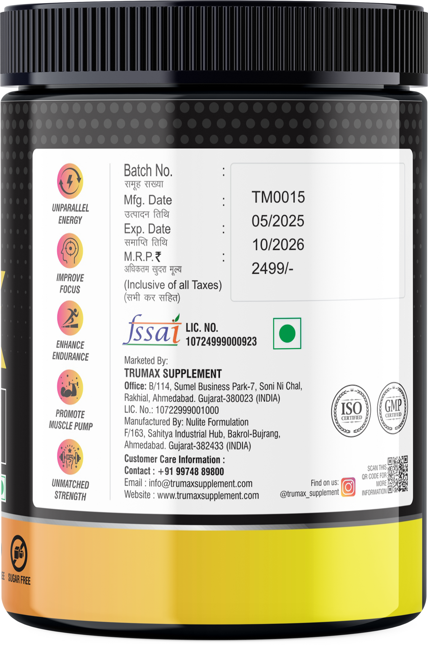 TRUMAX Charge X Pre-workout