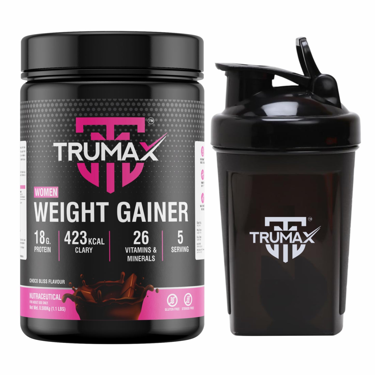 WOMEN WEIGHT GAINER POWDER + SHAKER / CREATINE
