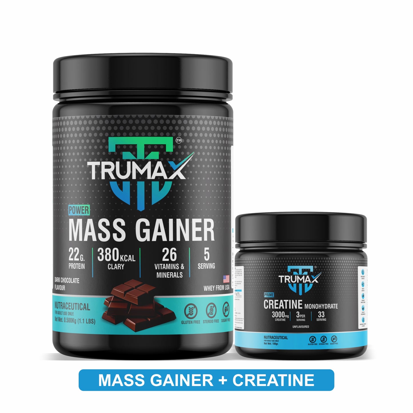 POWER MASS GAINER POWDER + SHAKER / CREATINE