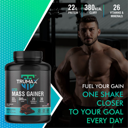 TRUMAX™ POWER MASS GAINER | Raw from USA | 380 kcal Calories & 22g Protein | 26 Vitamins & Minerals