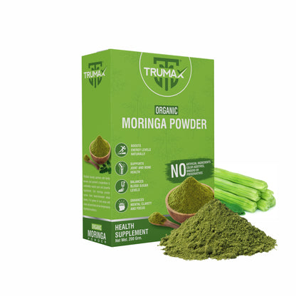 TRUMAX™ Organic Moringa Powder | Drumstick Leaf Powder | Natural Multi-vitamin | Good for Immunity, Digestion, skincare and Haircare | 100% Natural and Preservative-free