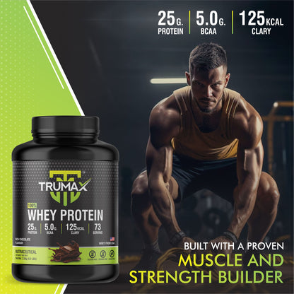 TRUMAX™  100% WHEY PROTEIN | Raw from USA | 25g Protein | 5.0g BCAA & 11.7g EAA