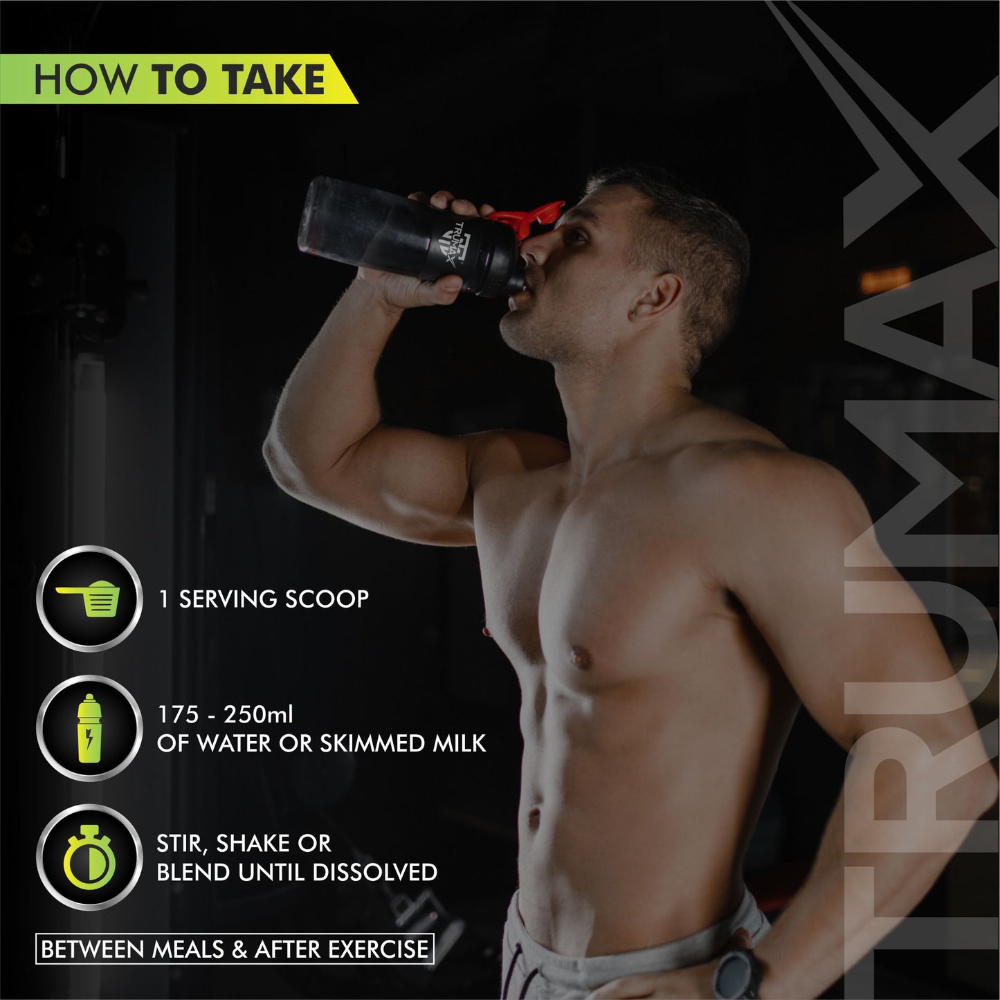 TRUMAX™  100% WHEY PROTEIN | Raw from USA | 25g Protein | 5.0g BCAA & 11.7g EAA