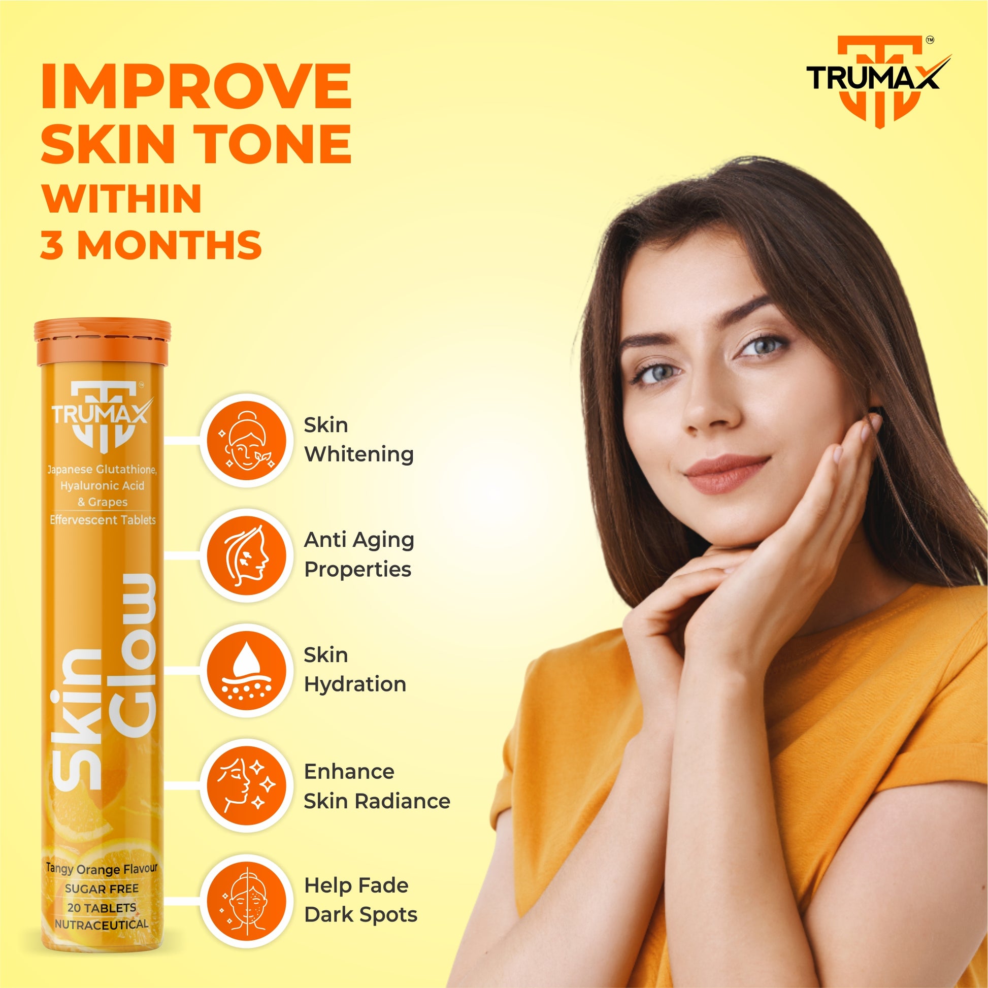 glutathione tamra Skin Brightening Tablets With & Vitamin E natural aging and exposure to ingested and chemical toxins not to mention constantly generated free radicals L-Glutathione Setria | Emerald Labs