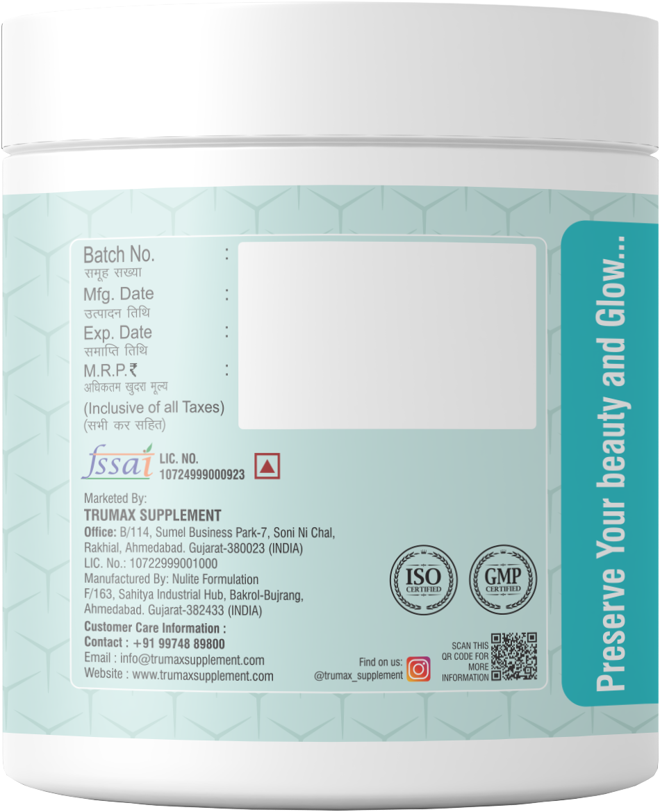 TRUMAX™ Glowy Marine Collagen Supplement Type 1 & 3 | For Healthy Skin, Hair & Bone