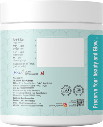 TRUMAX™ Glowy Marine Collagen Supplement Type 1 & 3 | For Healthy Skin, Hair & Bone