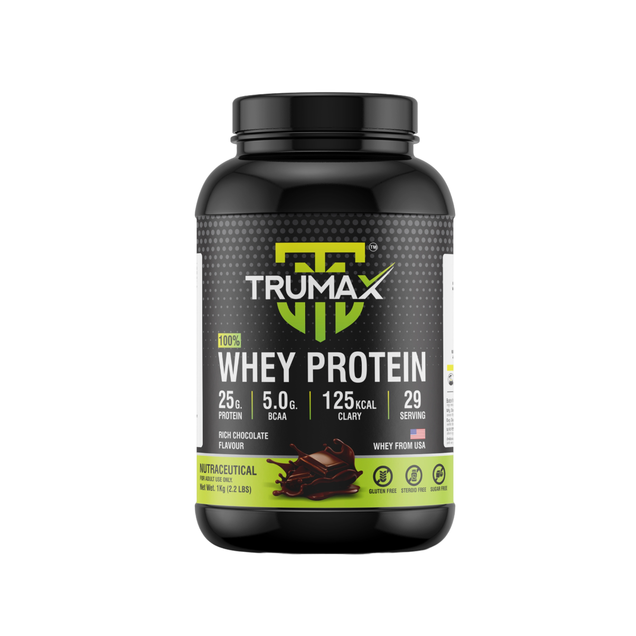 TRUMAX™  100% WHEY PROTEIN | Raw from USA | 25g Protein | 5.0g BCAA & 11.7g EAA