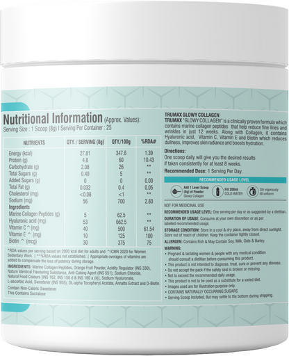 TRUMAX™ Glowy Marine Collagen Supplement Type 1 & 3 | For Healthy Skin, Hair & Bone