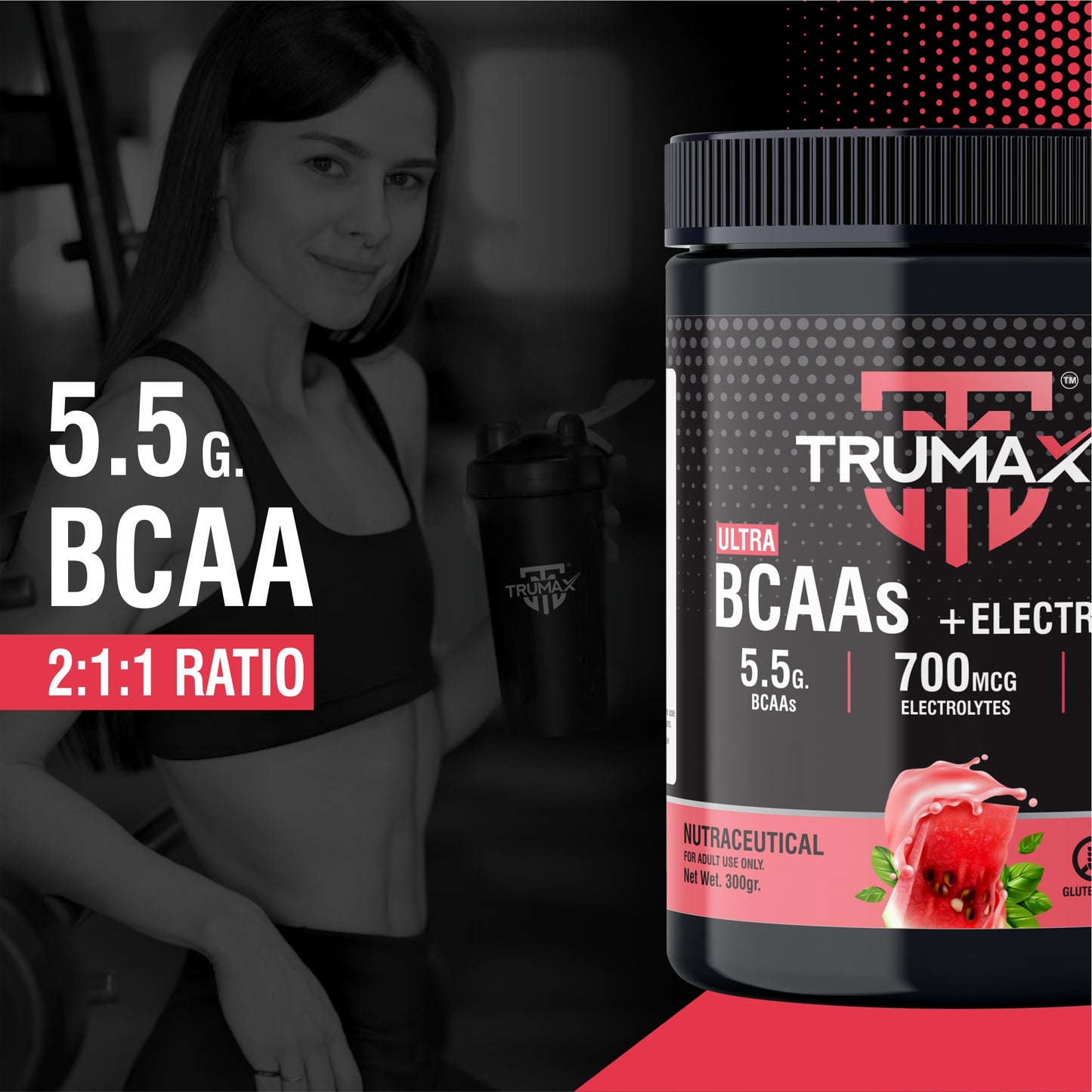 TRUMAX™ ULTRA BCAAs + ELECTROLYTES POWDER | 5.5g BCAAs | 700mg Electrolytes