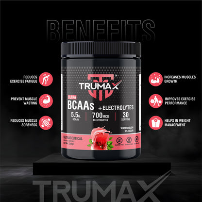 TRUMAX™ ULTRA BCAAs + ELECTROLYTES POWDER | 5.5g BCAAs | 700mg Electrolytes