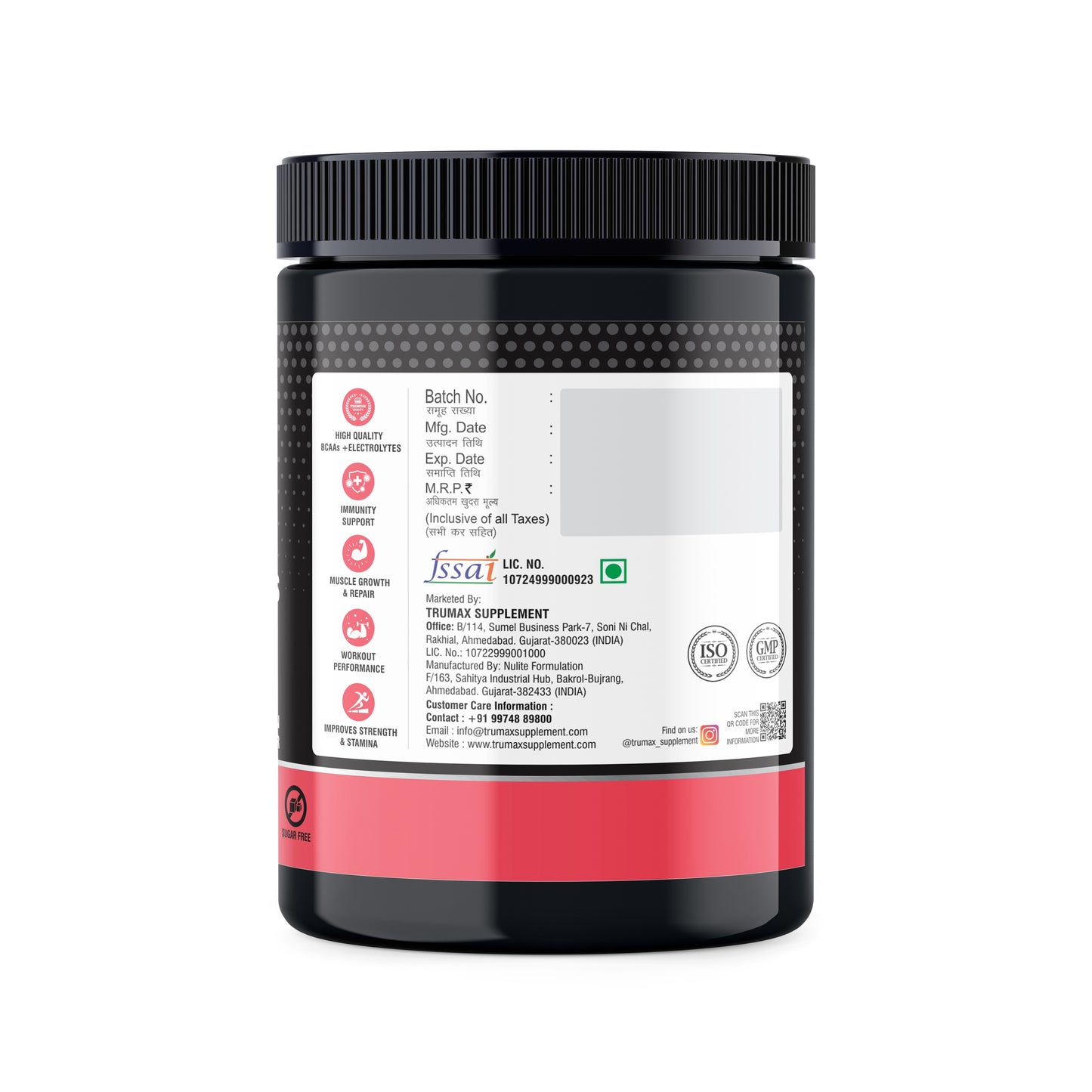 TRUMAX™ ULTRA BCAAs + ELECTROLYTES POWDER | 5.5g BCAAs | 700mg Electrolytes