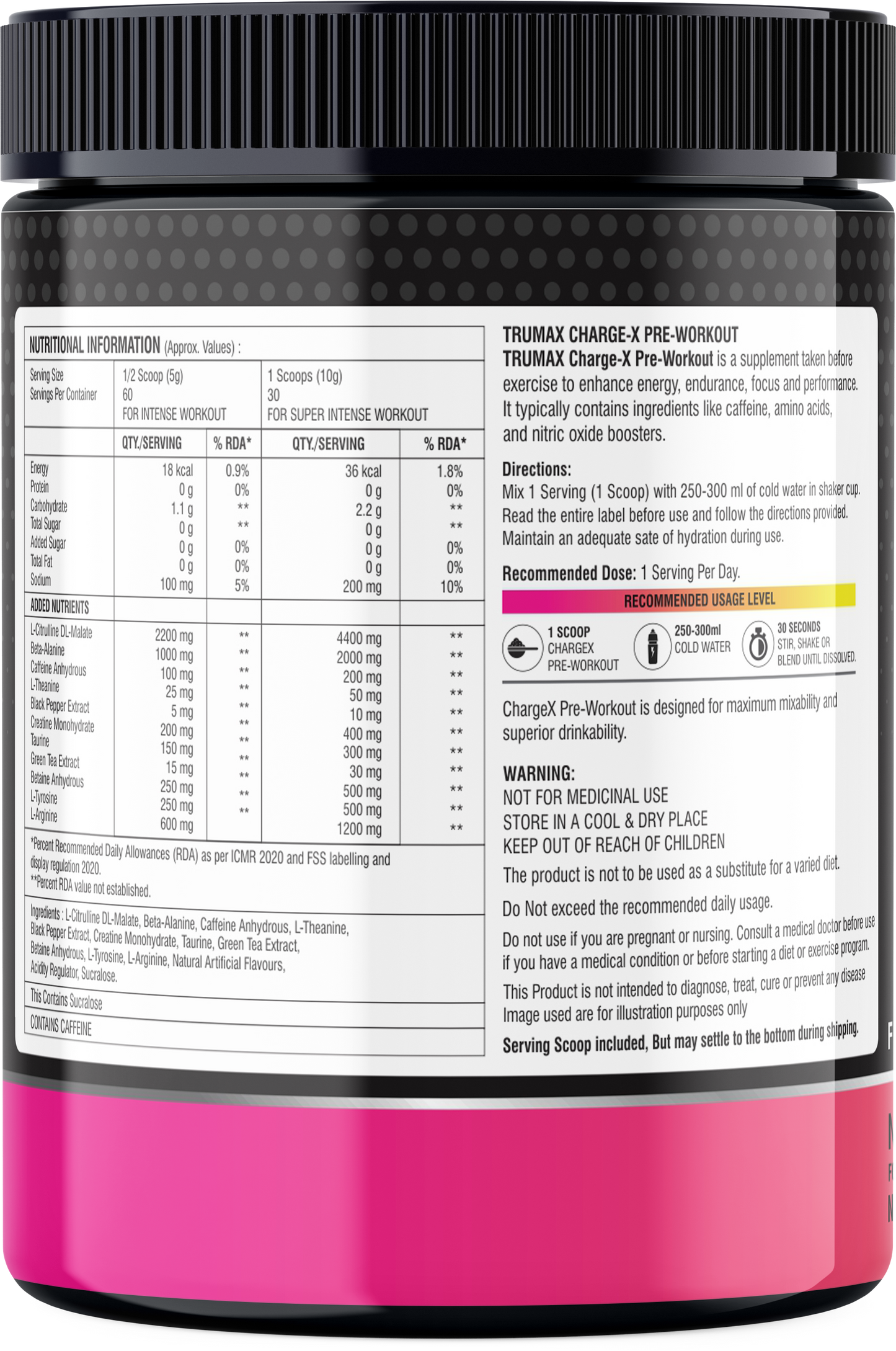 TRUMAX Charge X Pre-workout