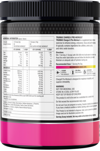 TRUMAX Charge X Pre-workout