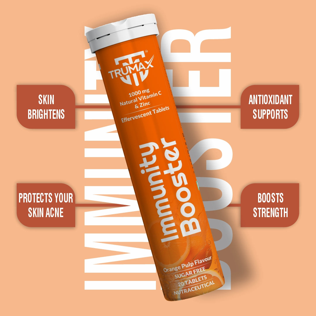 TRUMAX™ IMMUNITY BOOSTER EFFERVESCENT TABLET | 1000mg Natural Vitamin C & Zinc