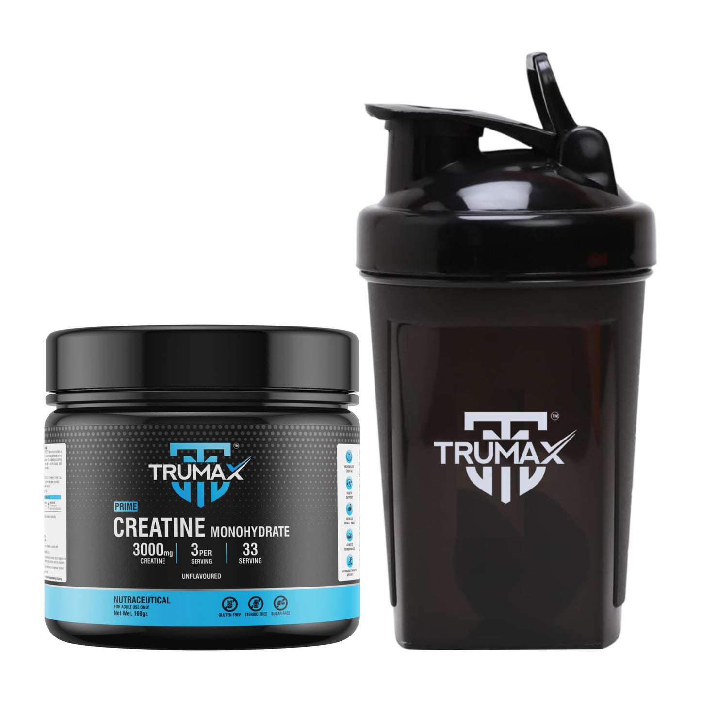 PRIME CREATINE MONOHYDRATE POWDER + SHAKER