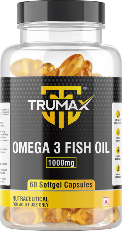 TRUMAX™ OMEGA 3 FISH OIL CAPSULE | 1000mg Fish Oil with Omega-3 | EPA + DHA (300mg)