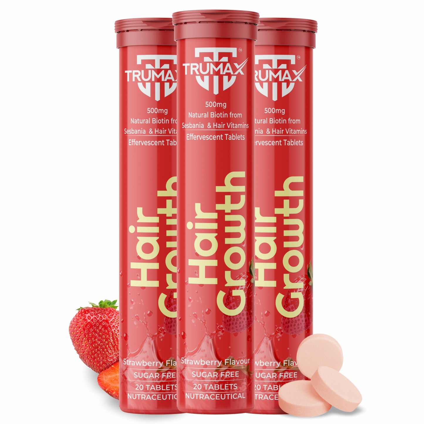 TRUMAX™ HAIR GROWTH EFFERVESCENT TABLET | 500mg Natural Biotin