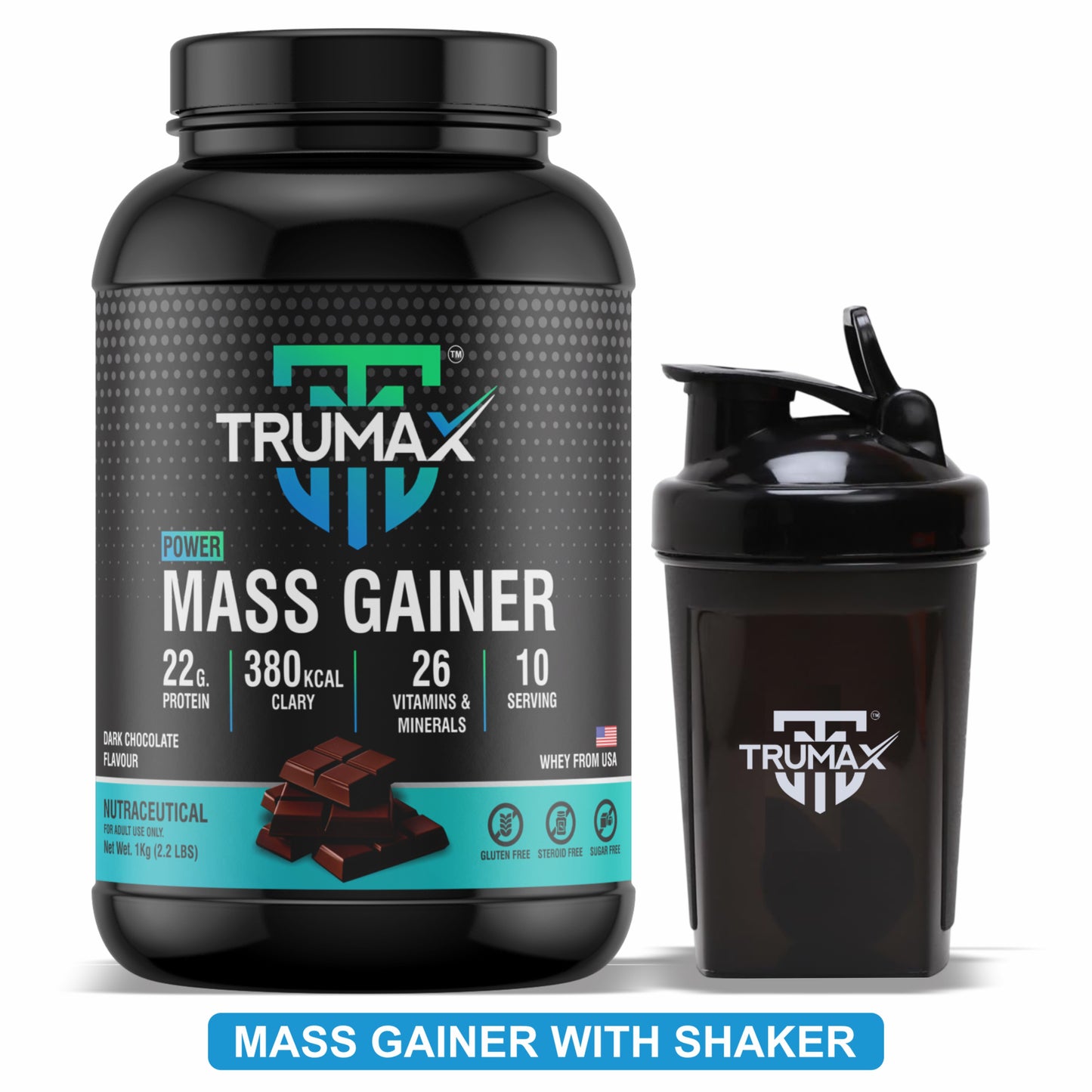 POWER MASS GAINER POWDER + SHAKER / CREATINE