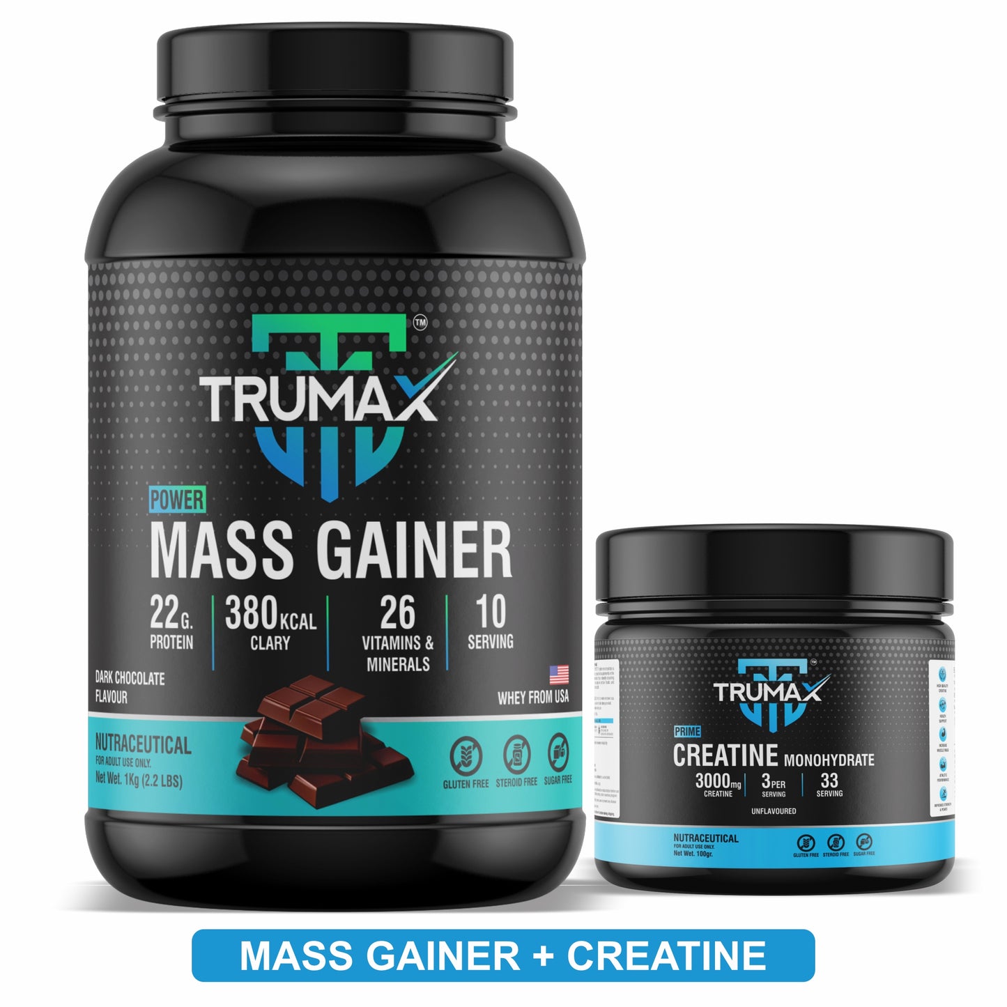 POWER MASS GAINER POWDER + SHAKER / CREATINE