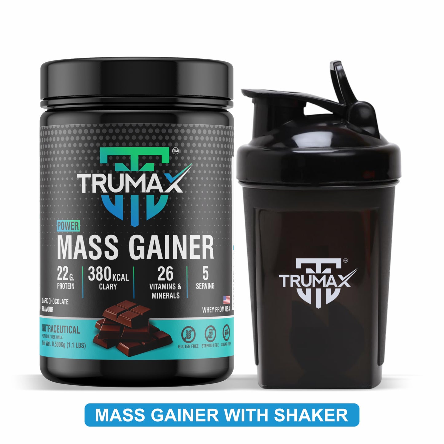 POWER MASS GAINER POWDER + SHAKER / CREATINE