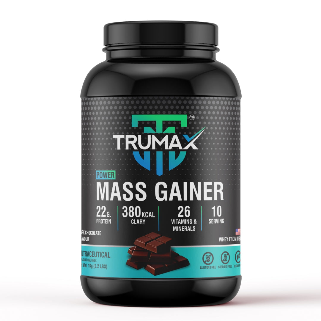 TRUMAX™ POWER MASS GAINER | Raw from USA | 380 kcal Calories & 22g Protein | 26 Vitamins & Minerals