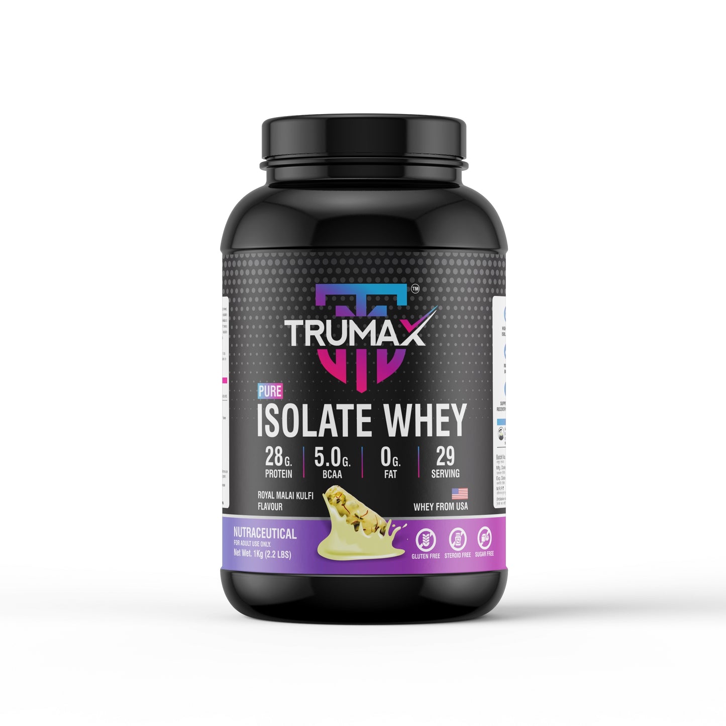 TRUMAX™ PURE ISOLATE WHEY PROTEIN | Raw from USA | 28g Isolate Protein | 5.0g BCAA & 10.8g EAA