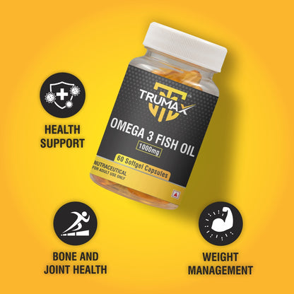 TRUMAX™ OMEGA 3 FISH OIL CAPSULE | 1000mg Fish Oil with Omega-3 | EPA + DHA (300mg)