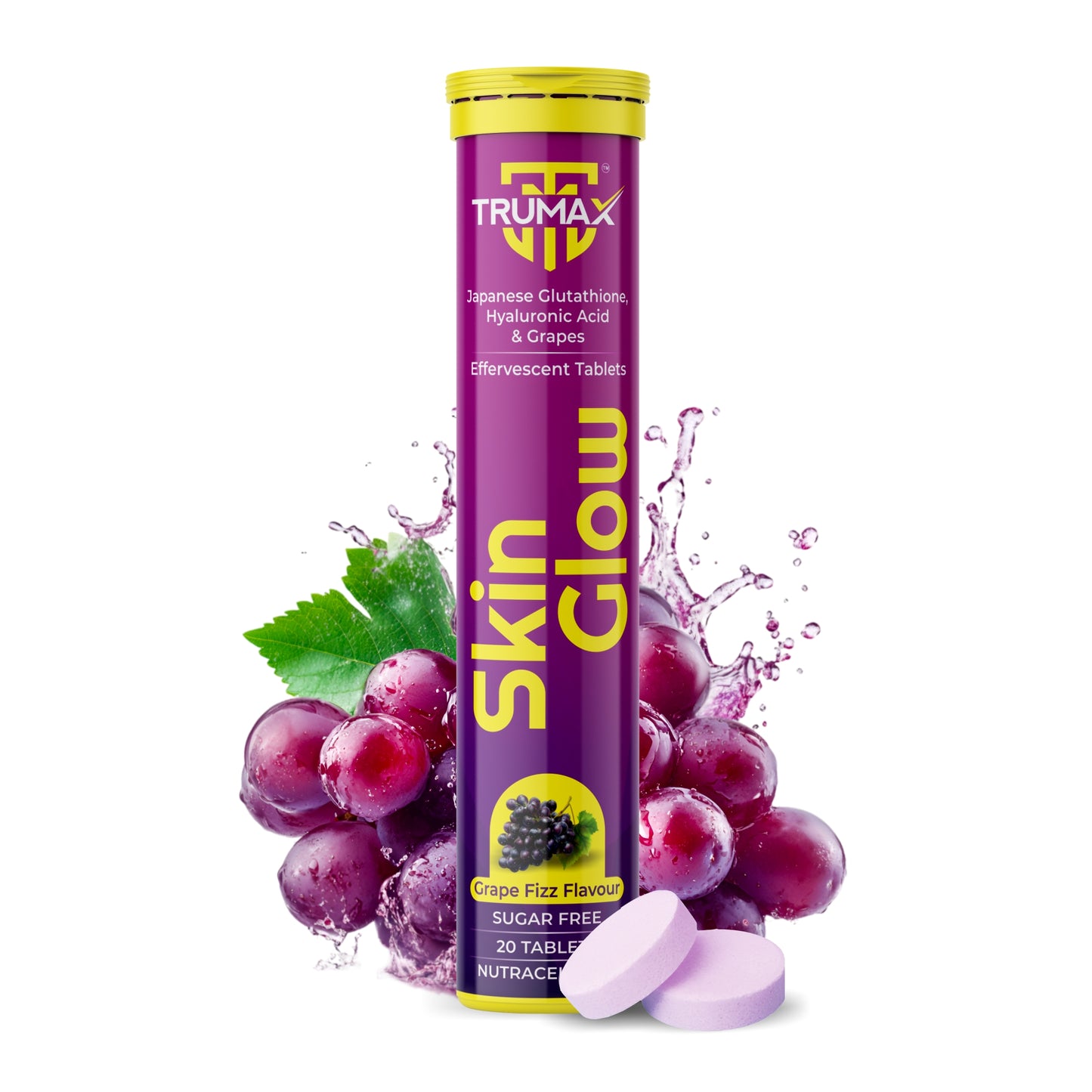 TRUMAX™ Skin Glow Glutathione Tablets for Luminous Skin | L-Glutathione & Vitamin C for Skin Brightening