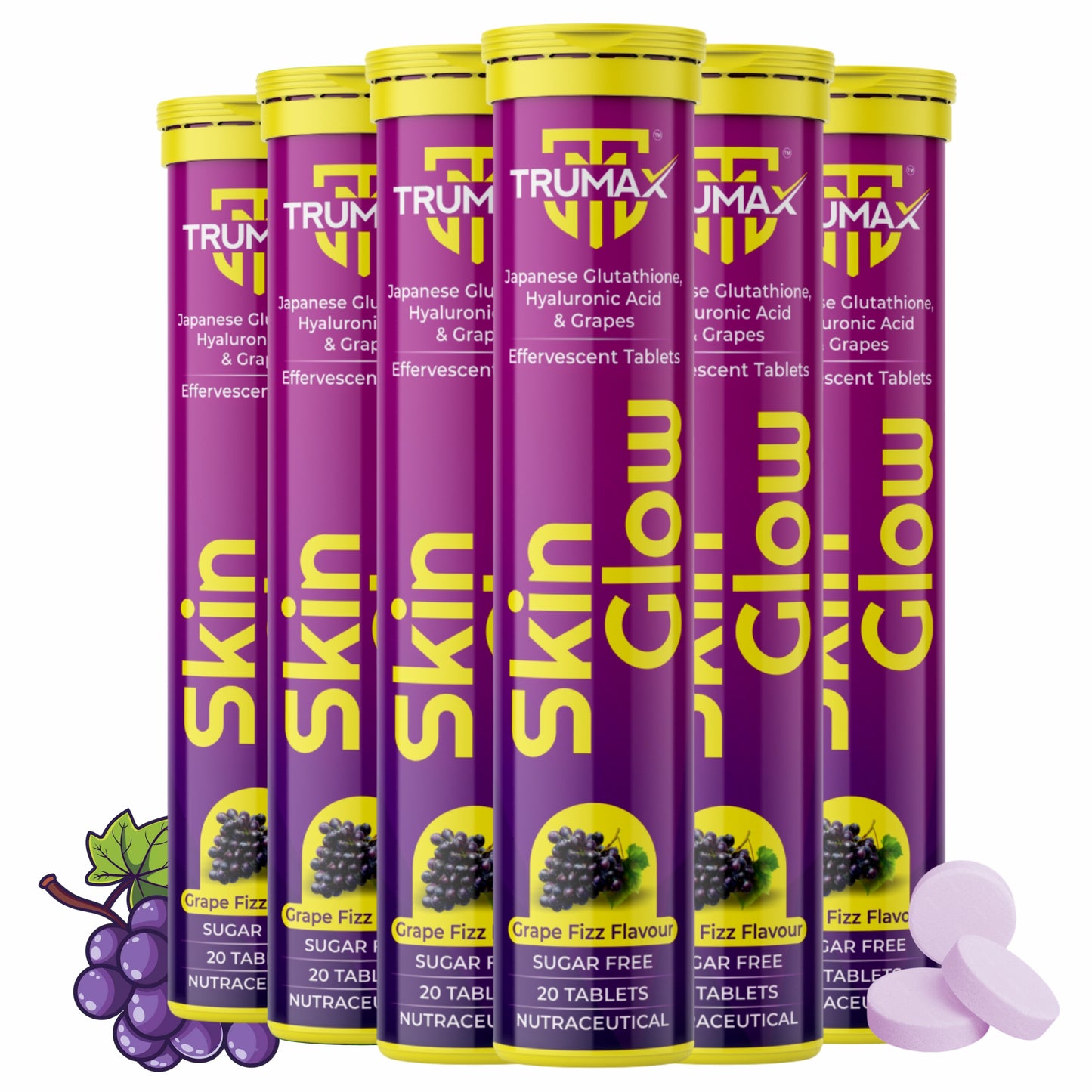 TRUMAX™ Skin Glow Glutathione Tablets for Luminous Skin | L-Glutathione & Vitamin C for Skin Brightening