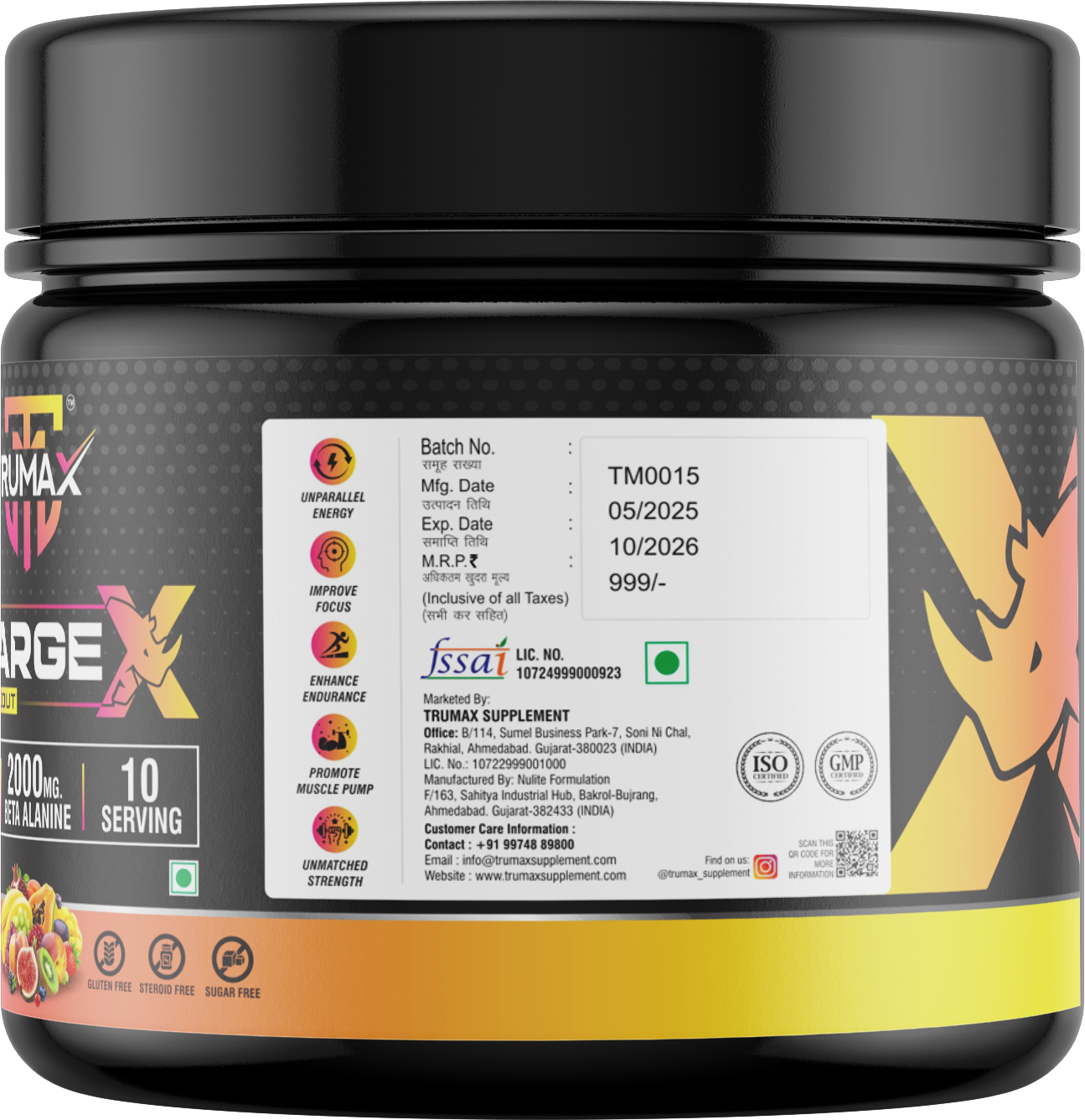 TRUMAX Charge X Pre-workout