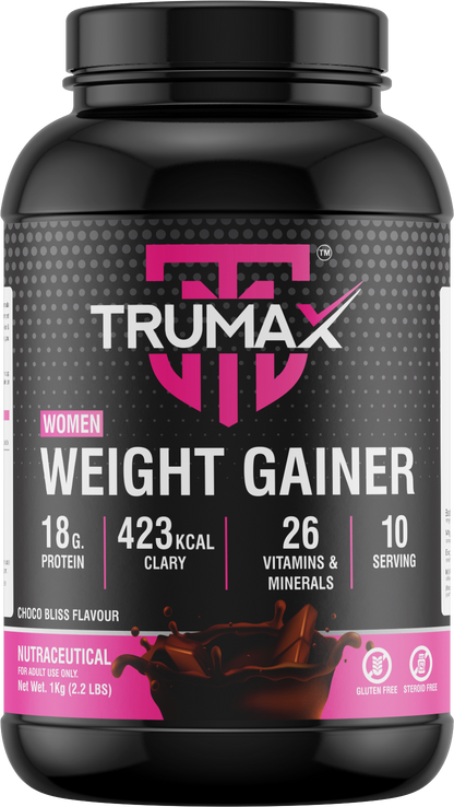 TRUMAX™ WOMEN WEIGHT GAINER | 423 kcal Calories & 18g Protein | 26 Vitamins & Minerals
