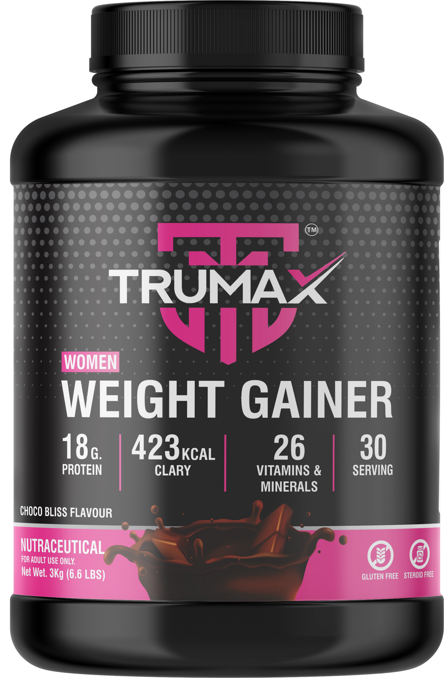 TRUMAX™ WOMEN WEIGHT GAINER | 423 kcal Calories & 18g Protein | 26 Vitamins & Minerals