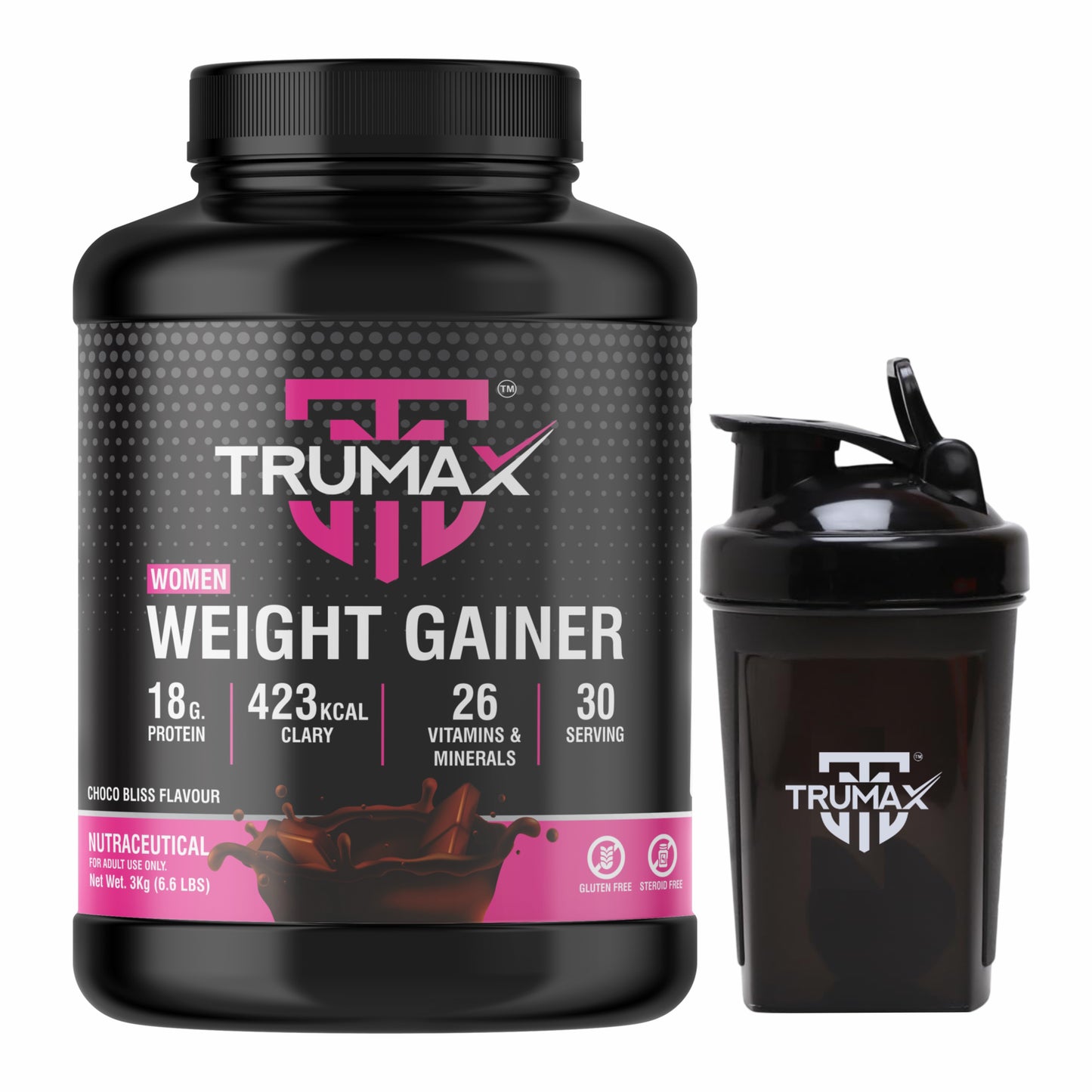WOMEN WEIGHT GAINER POWDER + SHAKER / CREATINE