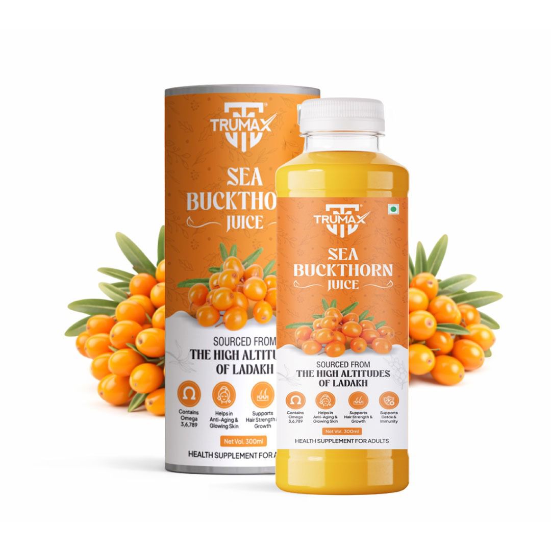 TRUMAX™ Sea Buckthorn Juice with Omega 3, 6, 7 & 9 – Natural Health Supplement for Immunity, Skin & Hair Wellness