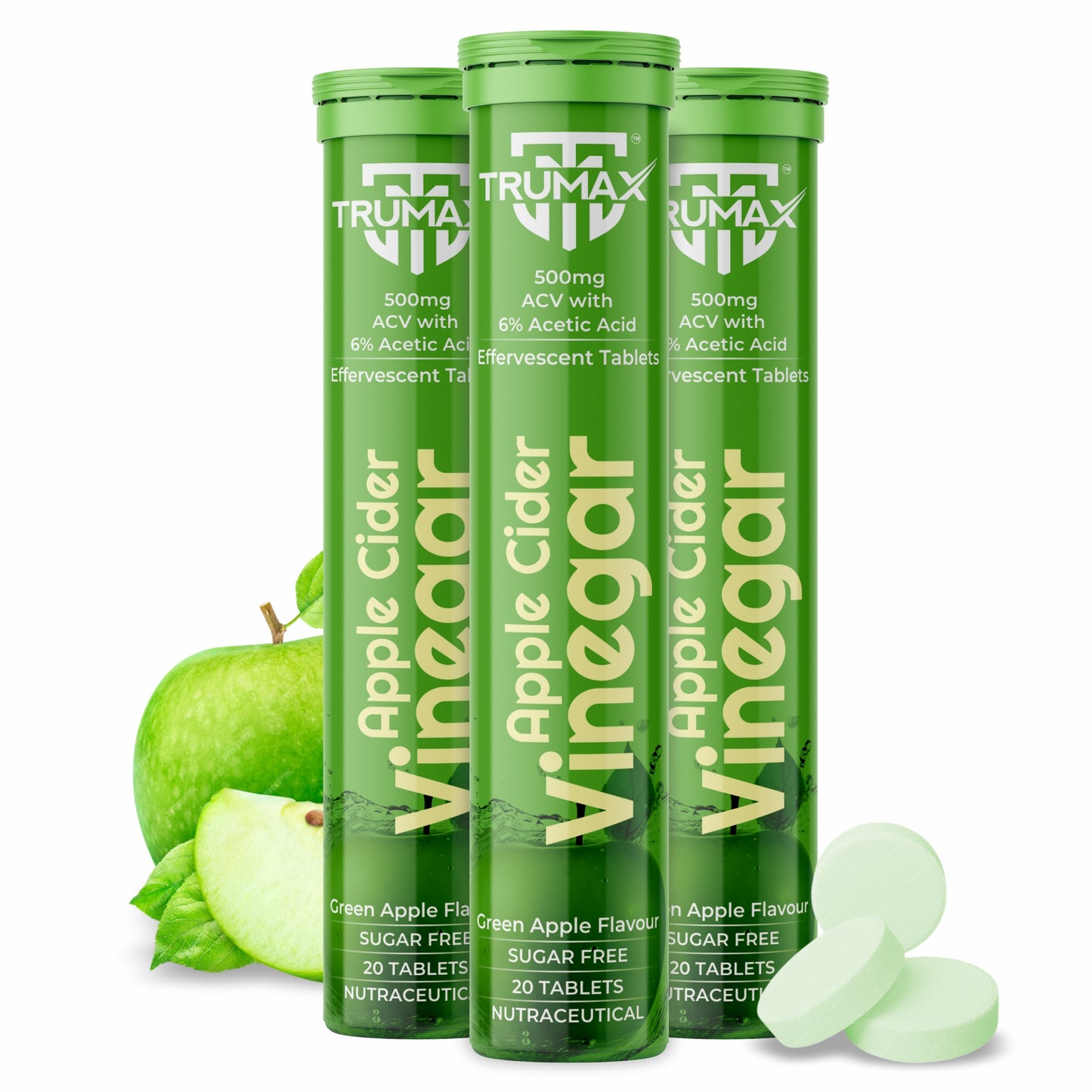 TRUMAX™ APPLE CIDER VINEGAR EFFERVESCENT TABLET | 500mg ACV