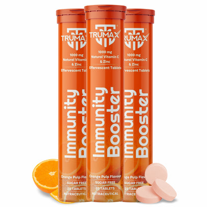 TRUMAX™ IMMUNITY BOOSTER EFFERVESCENT TABLET | 1000mg Natural Vitamin C & Zinc